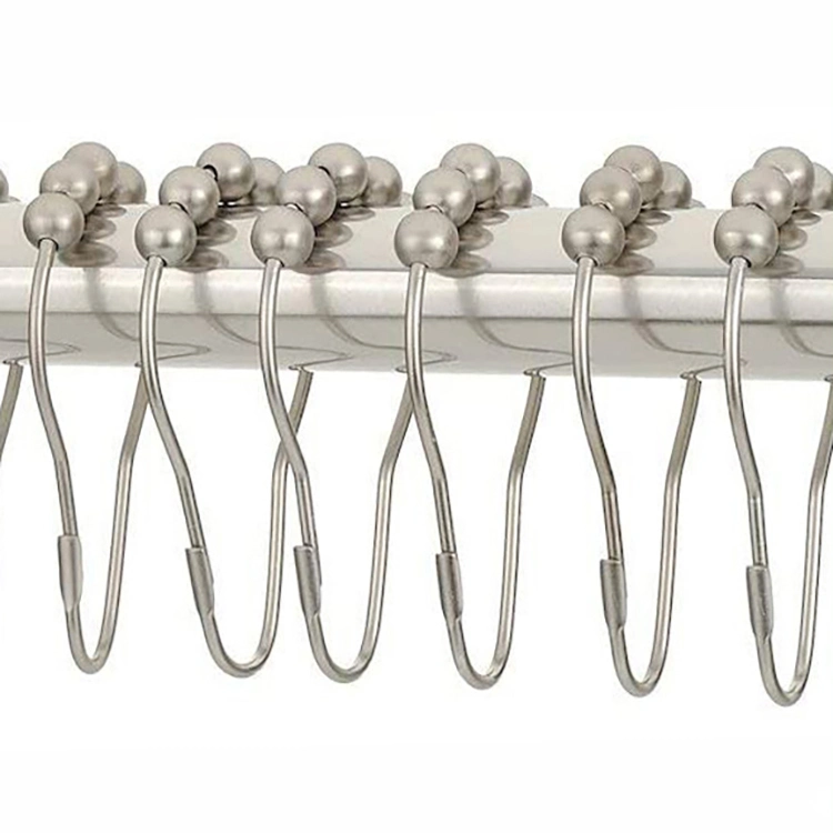 12 PCS Shower Curtain Hooks Stainless Steel Curtain Rings Glide Smoothly Shower Hooks Rings for Bathroom Shower Rods Curtains