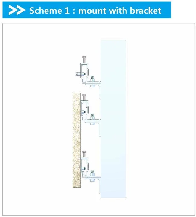 Stone Curtain Wall Aluminum Pendant Series Fastener Accessories with Rotary Back Bolt Anchor