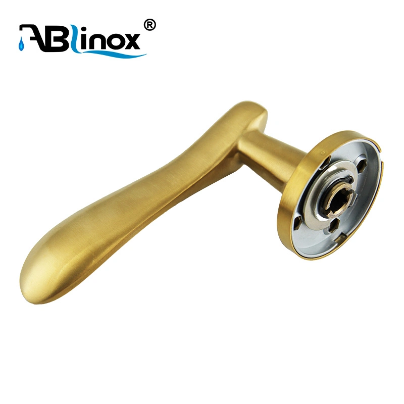 Ablinox Interior SUS 304/316 Stainless Steel Gold Color Lock Bathroom Aluminum Zinc Alloy Door Lever Lock Pull Handle Hardware