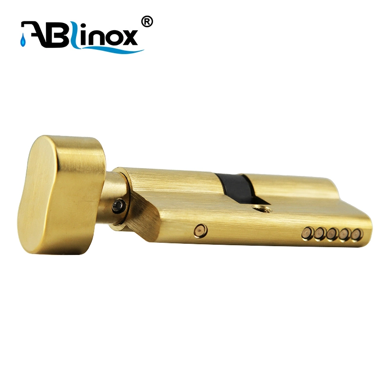 Ablinox Interior SUS 304/316 Stainless Steel Gold Color Lock Bathroom Aluminum Zinc Alloy Door Lever Lock Pull Handle Hardware