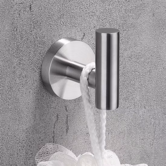 헤비 듀티 키트 샤워 건설 로브 후크(스테인레스 스틸 욕실 하드웨어 액세서리 세트에 나사 포함)