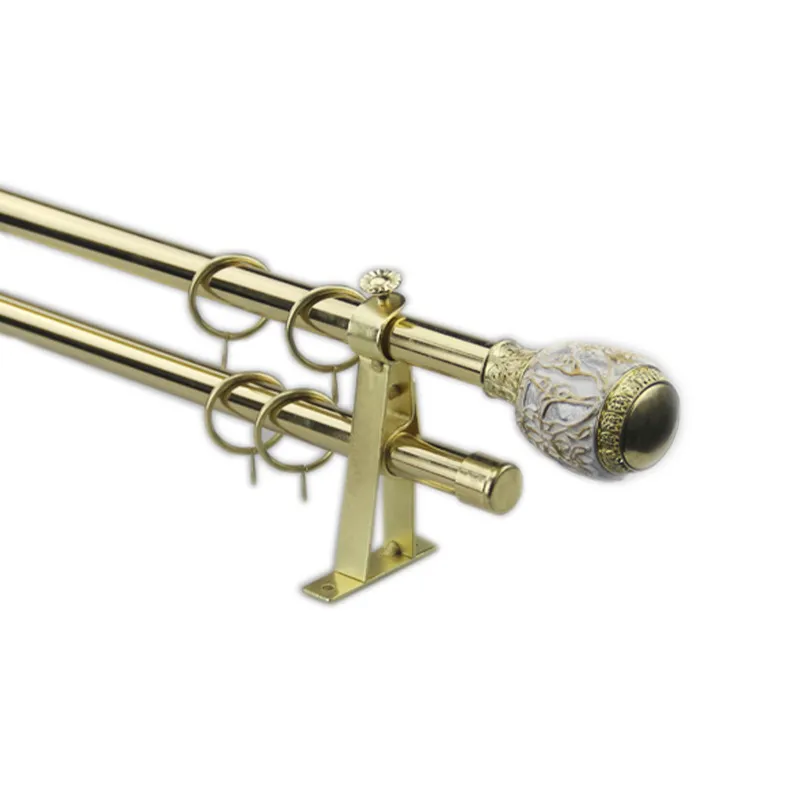 고품질 로마 스타일의 목재 커튼봉, 장식