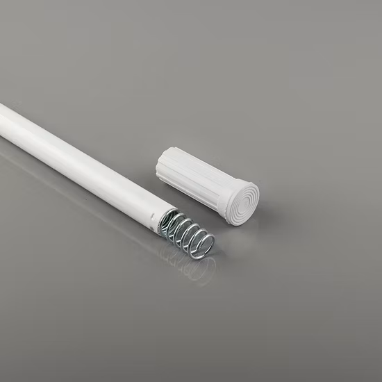 흰색 직선형 텔레스코픽 커튼/샤워봉